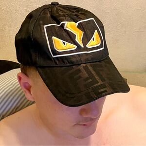 Black and Yellow FENDI Monster Eyes CAP